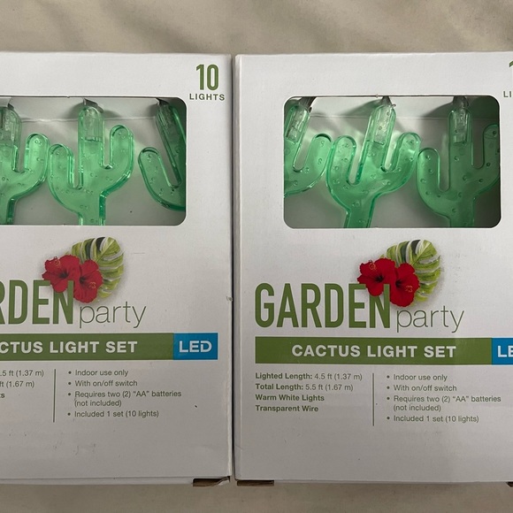 2 Brand New super cute white LED cactus party light sets - Picture 4 of 7
